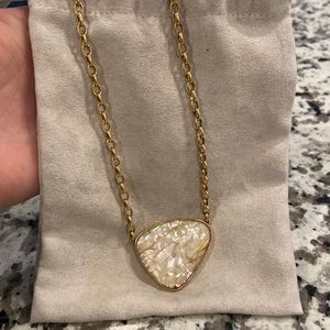 Kendra Scott Vintage Gold Nude Abalone Margot Pendant